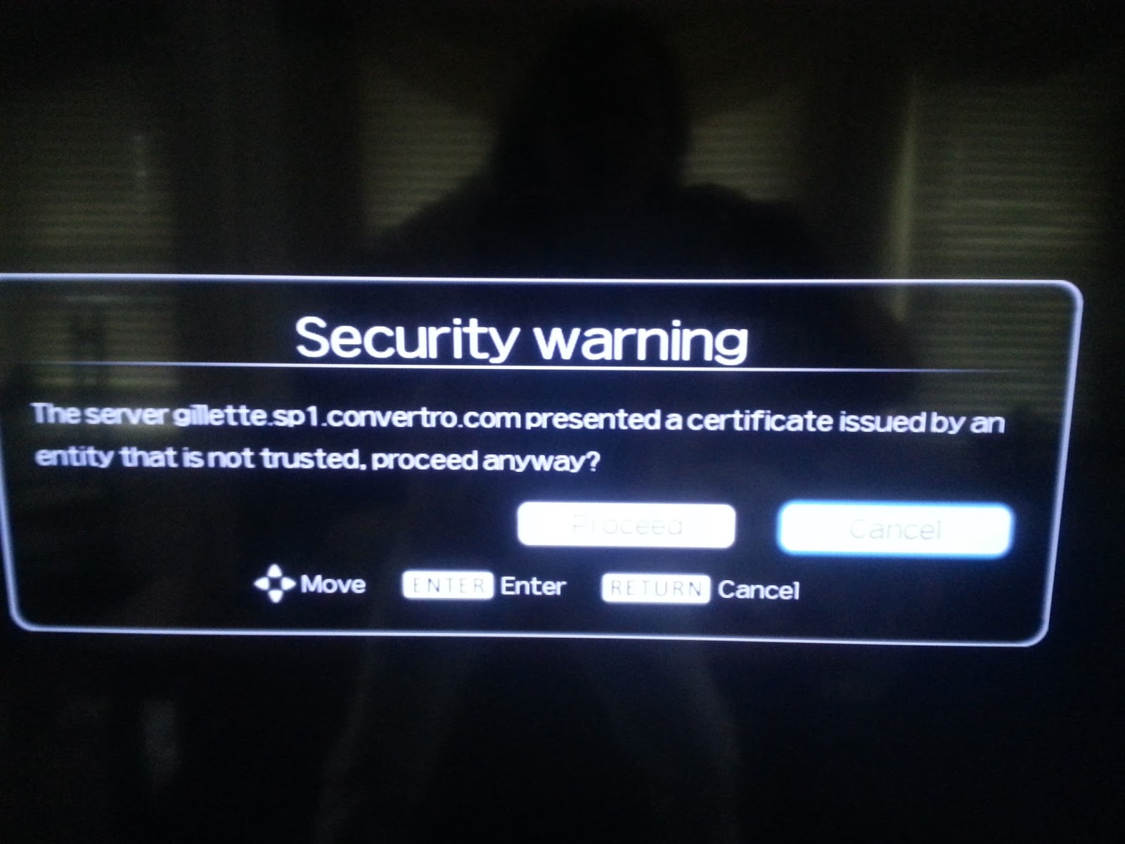 Sharp Aquos Security Warning